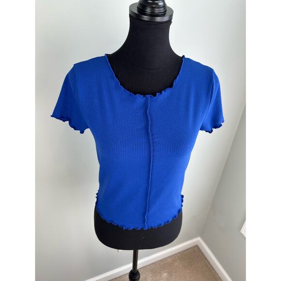 BUNDLE NWOT BP Lettuce Trim Tee Both Medium - Blue & Pink - Picture 1 of 10